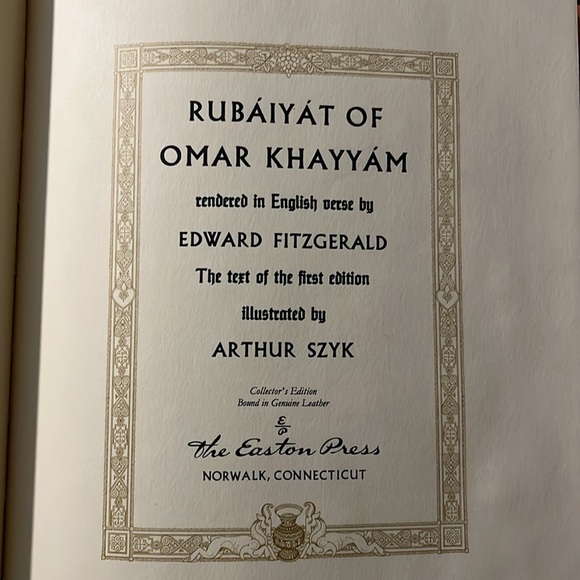 Rubaiyat of Omar Khayyam Easton Press Leather Book Collector’s Edition (Limited) - Picture 12 of 14